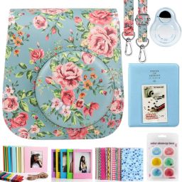 Zenko Mini 11 Case Bundle Blue roses with album, selfie bunting, paper frame setCamera Bag-image-22