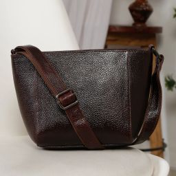 Brown Women Sling Bag TEAKWOOD WOMEN'S SOLID BLACK SLING BAG-22