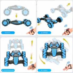 magicwand R/C Rechargeable 4WD Gesture Controlled 360°Twisting Traverse Off-Road All-Terrain Vehicle with Lights & Music image 5