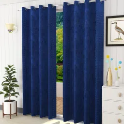 214 cm (7 ft) Polyester Semi Transparent Door Curtain (Pack Of 2)-image-7