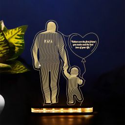 3D Illusion Night lamp Led Home Decor Gift for Father Warm White Light Table Lamp-4