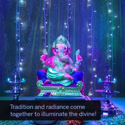 halonix 46 LEDs 10 m Blue Steady String Rice Lights image 4