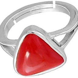 Copper Coral Silver Plated Ring-image-77