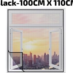 Fibre Adults Washable 120 GSM Fiberglass Pre-Stitched Window Mosquito Net-Black (Size - 90cm x 110cm) Mosquito Net-image-25