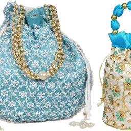 sunesh creation Women Blue, Blue Potli-picture-4