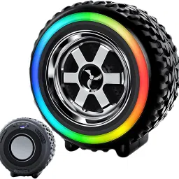 Clairbell Tyre (PORTABLE BLUETOOTH DESKTOP SPEAKER) With Crystal Clear SoundF454 10 W Bluetooth Laptop/Desktop Speaker image 3