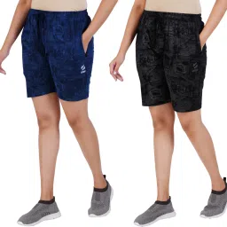 Pack of 2 Printed Women Multicolor Regular Shorts-image-23