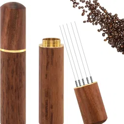6 Needles Natural Wood Handle Coffee Stirring Tool,Espresso Coffee Stirrer Personal Coffee Maker-image-88