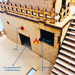 ansoz DIY Fire Detection House Model Kit with LED and Alarm system image 2