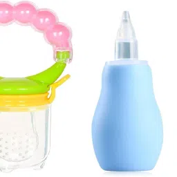 Silicone Blue Nose Cleaner/Nasal Aspirator & Ring Style Food Feeder Nibbler Manual Nasal Aspirator-picture-25