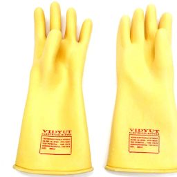 11 KV Electrical Insulated Rubber Seamless Hand Gloves (1 PAIR) Rubber Safety Gloves-image-83