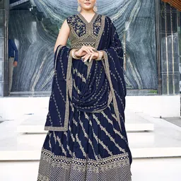 Chandbaali Embroidered Sequined Ready to Wear Lehenga & Blouse With Dupatta-28