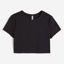 H&M Women Cropped Jersey Top-image-92