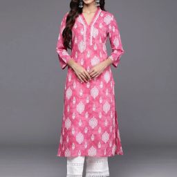 Women Printed Viscose Rayon Straight Kurta-image-25