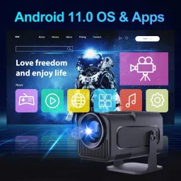 Shopexo Mini HY320 4K Native 720p Android Playstore Wifi Miracast Bluetooth AutoKeystone (5000 lm / 1 Speaker / Wireless / Remote Controller) Portable Projector image 4