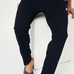 max Men Solid Dark Blue Track Pants-picture-19