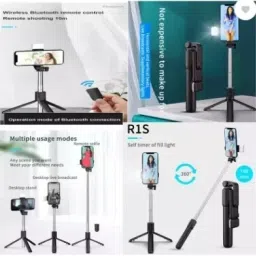 Tonfro R1s Bluetooth Selfie Sticks with Remote and Selfie Light, 3-in-1 Multifunctional Selfie Stick Tripod Stand Compatible with iPhone/OnePlus/Samsung/Realme & All Smartphones/Go Pro Bluetooth Selfie Stick image 4