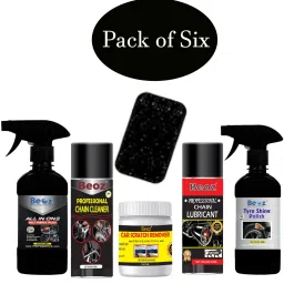 Vehicle Polish, Tyre Polish, Chain Cleaner, Chain Lube, Scratch Remover, Foam Combo-image-74