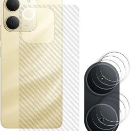 ARBAN Screen Guard for Realme Narzo 80 Lite 4G Camera Lens Glass Protector | Anti-Scratch | Edge to Edge Full Coverage | 9H Hardness ( BACK CARBON FIBER SKIN + CAMERA LENS PROTECTOR )-image-32