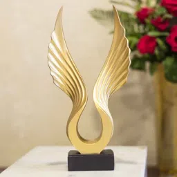 market 99 Decorative Wings Statue 15CM Golden Polyresin Showpieces-picture-49