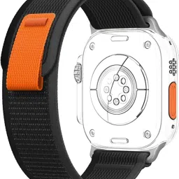 Firetook Velcro Loop Nylon Bands/Straps Compatible with Watch T55/T550 W26, 49mm 45mm 44mm 42mm Men & Women, Adjustable Strap with Metal G-Hook Premium Strap for iWatch Ultra Series SE 8 7 6 5 4 3 2 1 Smart Watch Strap Smart Watch Strap-picture-13