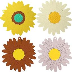 Sunflower Shape Anti-Skid Heat Resistant Tableware Mat/Coaster 19 Cm, Random Trivet-41