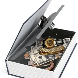 Hidden Secret Book Safe Vault Box with 2 Keys Jewelry Money Cash Box Locker Jewellery Home Safe Box Dictionary for Office Home Cash Box-12