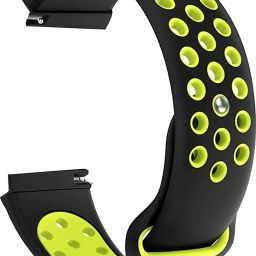 ACM Watch Strap Dotted 22mm for Cellecor M9 Pro Blaze Smartwatch Belt Black & Green 3830002 mm Silicone Watch Strap-image-4