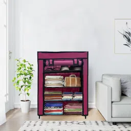 4 Tier Carbon Steel Collapsible Wardrobe-image-48