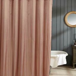 Beige Shower Polyester 6 Ft Blackout Eyelet Shower Curtain by Obsessions-picture-2
