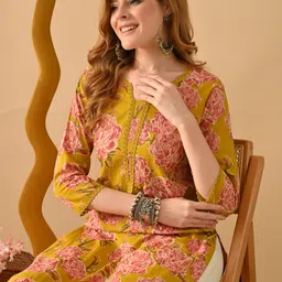 physil Women Printed Pure Cotton Straight Kurta-picture-3