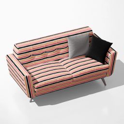 AZ5008053SOF_FB_RF_R-SP_D56^80_VL Brush Stripes in Pink, Orange & Black Velvet Sofa Fabric Sofa Fabric-image-63