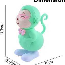 saarathi 3pc Wind Up Key Operated Jumping Monkey Toys for Kids (Multicolor) Rattle image 2