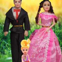 Family Doll Set Includes Mom. Dad, Daughter Dolls.-image-71