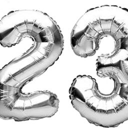 Solid Birthday Numbers Solid Silver '23' Numerical Foil Balloon for Celebration Letter Balloon-image-93