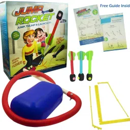 Jump Rocket Stomp Launches and 3 Foam Tipped Rockets Sound Multicolour-20
