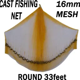 CAST Fishing NET Iron Sinker,Height 8.5feet,16mm MESH,Round 33feet,Weight 2.5kg Fishing Net-2