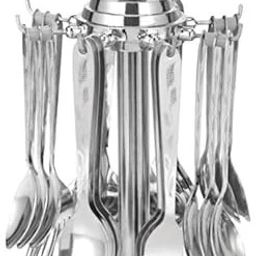 25 Pieces Cutlery Set For Home & Kitchen, Dining Tableware Spoon Set Stainless Steel Cutlery Set-image-17