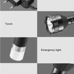 nkz JY-SUPER 9050 RECHARGEABLE FLASHLIGHT WITH DUAL LED BULBs Torch with High Power Flash LED Hand Torch with Extra Large and Suitable for Travel Torch image 4