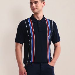 Men Solid Polo Neck Pure Cotton Blue T-Shirt-image-4