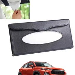 Universal Leatherite Rectangle Black Tissue Box For Car/office/Home-284 Vehicle Tissue Dispenser-image-94