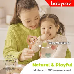 babycov Natural Neem Wood Teether sets for 3+ Months Baby (Set of 3) Teether image 3