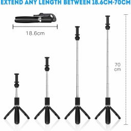 XITARA Professional Video and Picture Catcher Bluetooth Selfie Stick with Tripod Stand Features Tripod, Monopod image 3