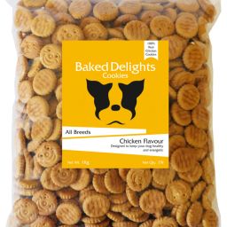 Real Chicken Baked Cookies , Round shaped Dog Treat-14