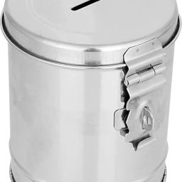 Stainless Steel Round Shape Gullak Bank Cash Box-picture-14