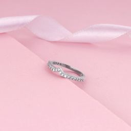 925 Silver Cupid Arrow Ring for Womens Sterling Silver Zircon Rhodium Plated Ring-image-74