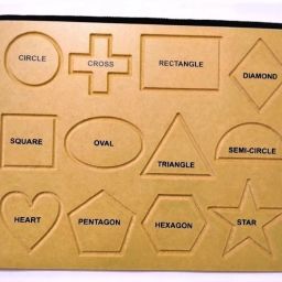 Wooden 12 Types Geometric Shapes Tracing Practice Board with Dummy Pencil Educational Learning Preschool Toy With Circle, Triangle, Pentagon, Hexagon, Square, Octagon-9