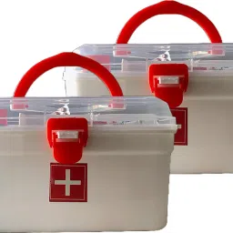 Compact First Aid Kit Medicine Organizer Box for Home Medical Storage Pack of 2 Pet First Aid Kit-18