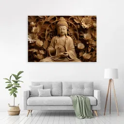 91 cm Gautam Lord Buddha Aesthetic Meditating (Posters-36Inch X 24Inch) Self Adhesive Sticker-image-29