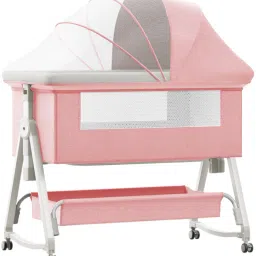 Pluto 3-in1 Baby Crib Cradle with Mosquito Net – Bassinet with Adjustable Height-14